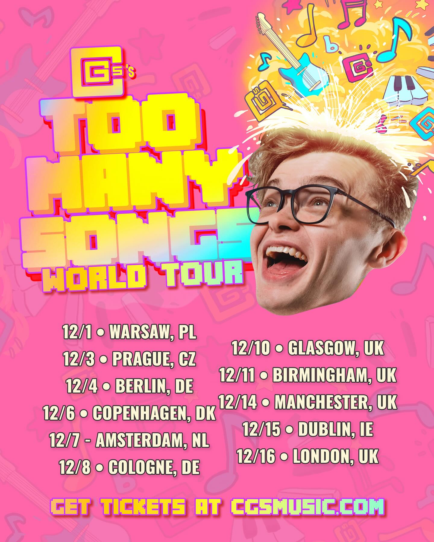 CG5 Too Many Songs Tour Poster 2025-2026