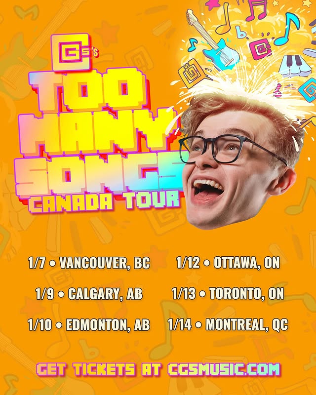 CG5 Too Many Songs Tour Poster 2025-2026